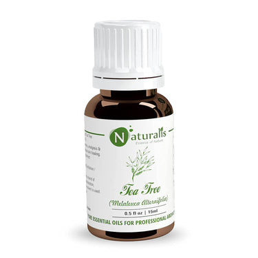 Naturalis Tea Tree Oil for Hair, Acne, Pimples and Scar - Pure and No Dilution Tea Tree Oil - No Solvents - Ideal for Aromatherapy - 15ml